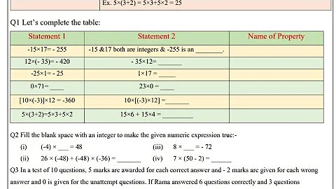 Class 7 Math worksheet - 6 English medium solution Date - 6/8/2021