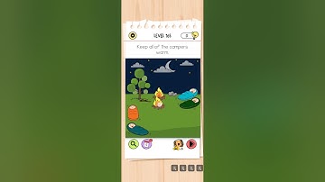 Brain test level 165 , Brain out , Keep all of the campers warm.