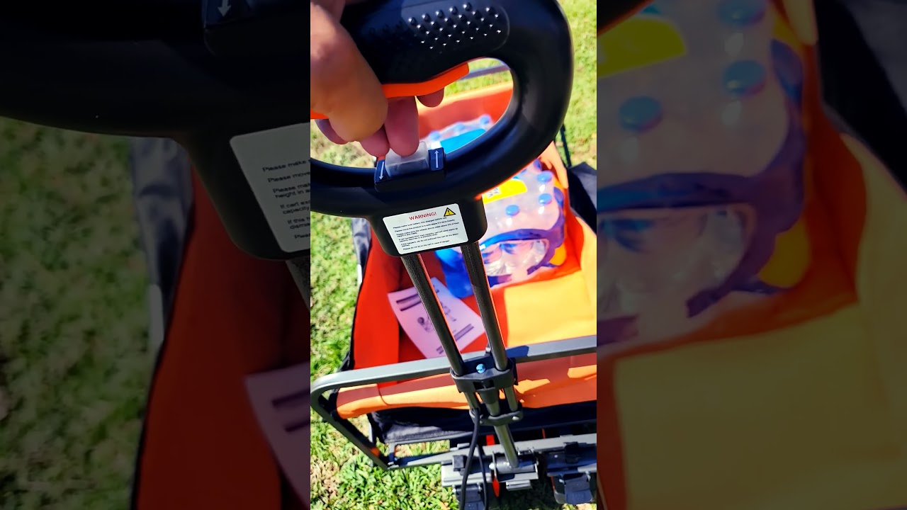 Electric Assistance Collapsible Folding Garden Wagon Cart, 300LBS Grocery Cart #easy #fyp #wagon