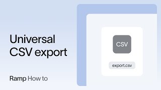 Ramp Accounting Series: Bill Pay UCSV Export