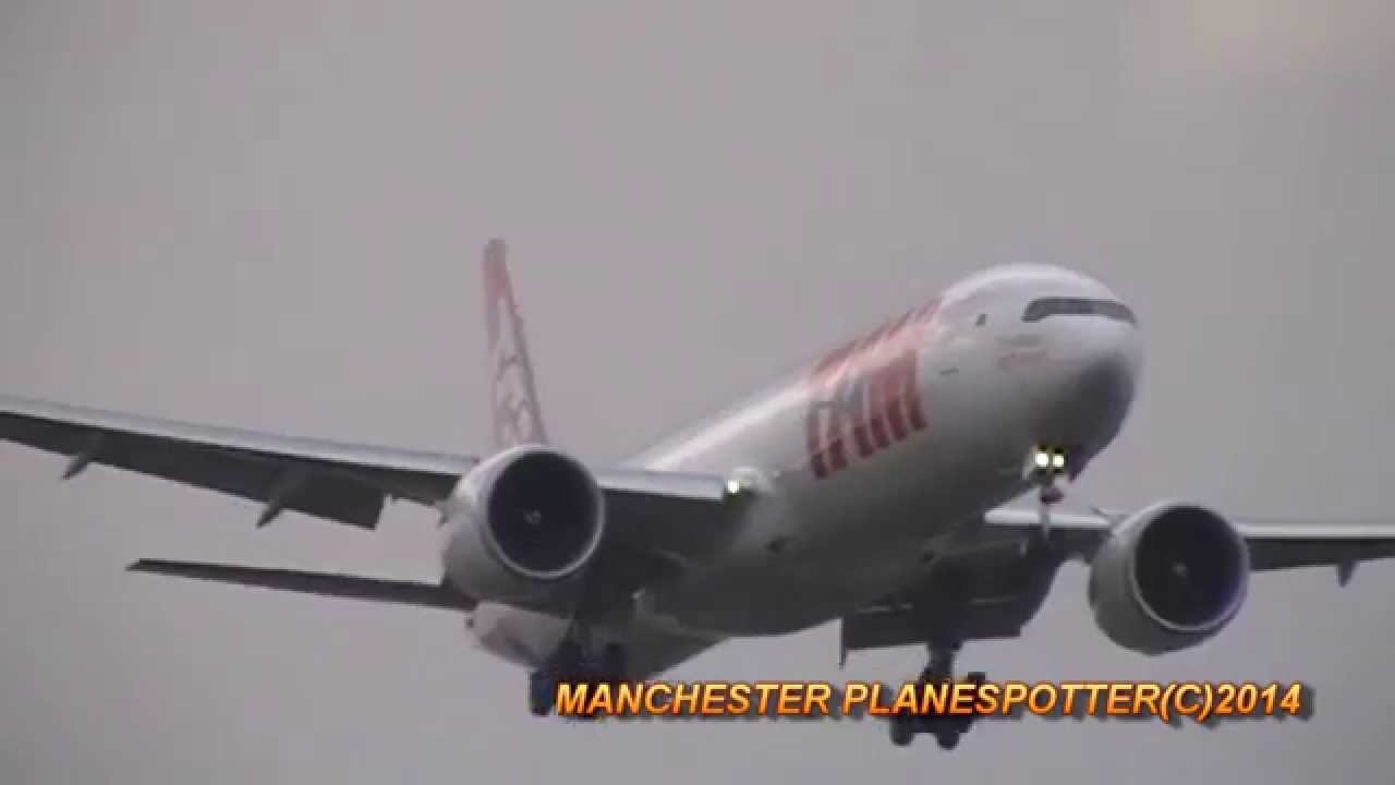 TAM Airlines Boeing 777-300 PT-MUF On JJ8084 Landing At London Heathrow Airport On 13/09/2014