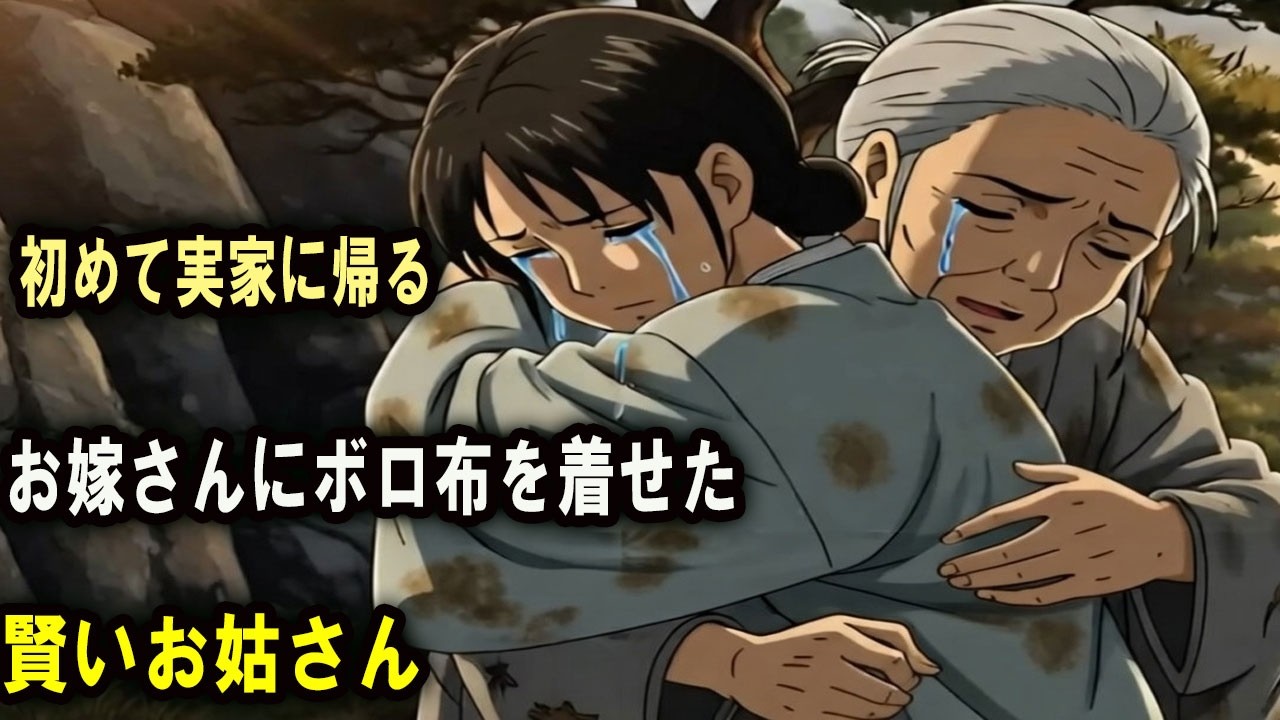 初めて実家に帰るお嫁さんにボロ布を着せた賢いお姑さん#感動 #泣ける話 #昔話 #江戸時代.
