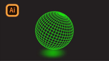 How to Make Glow Wireframe Globe in Illustrator #Tutorial