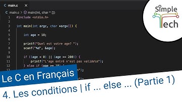 Programmation C - 4. Les conditions if else (Partie 1)