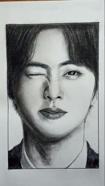 BTS JIN DRAWING #shorts #youtubeshorts #art #ytshorts #fyp #drawing #jin #kpop #bts #btsarmy