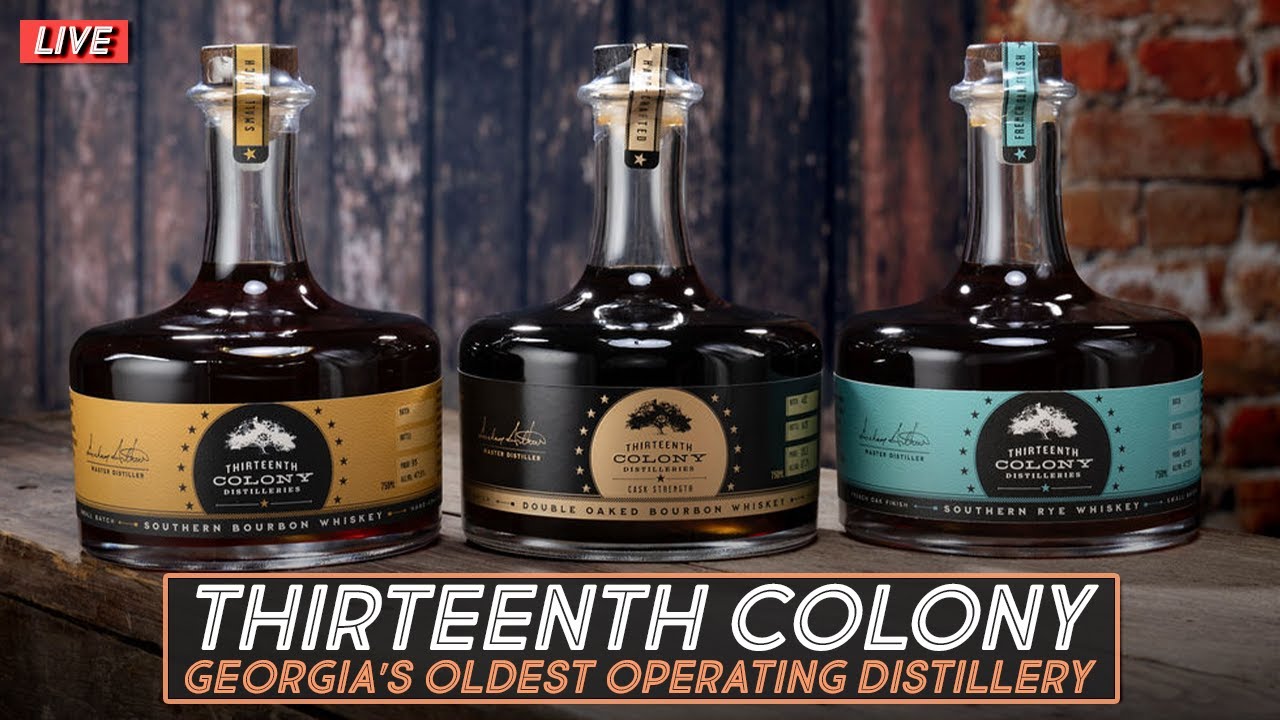 Thirteenth Colony Distilleries Southern Rye, Bourbon, and Double