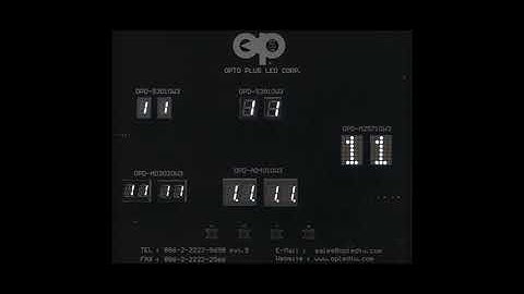 Small White Color 7 Segment LED DISPLAY Demobox ｜OPTO PLUS LED Corp. 展躍光電科技股份有限公司
