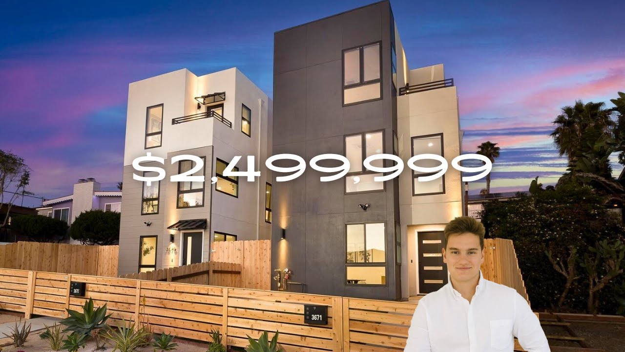 2.5M New Built Modern Clairemont Home For Sale 4 Bed 4 bath 2,140