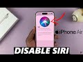 How To Turn OFF Siri On iPhone Air