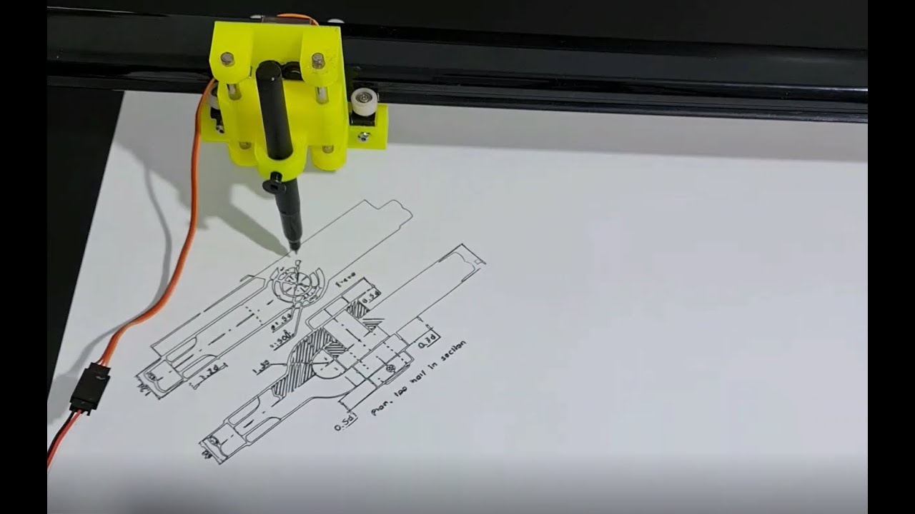 Hand Writing Machine for Large Drawings using Arduino - YouTube