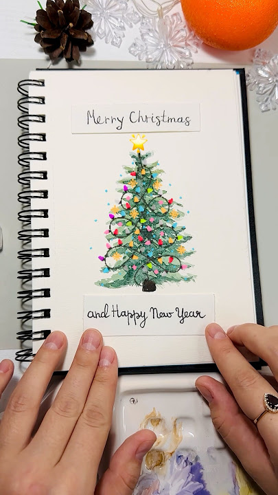 Прикрашаю ялинку🫣🎄 #christmas #art #funny #newyear #winter #watercolor #creative