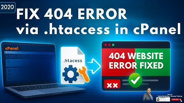 How to create .htaccess file and fix website 404 error in cpanel