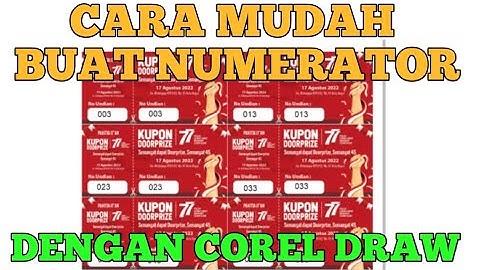 CARA BUAT NUMERATOR MUDAH!!! DENGAN COREL DRAW