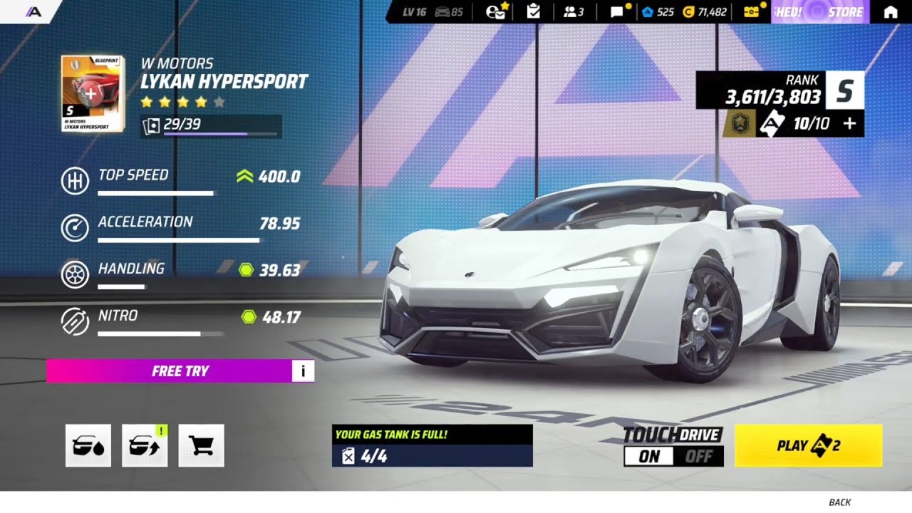 Asphalt9 #lykanhypersport upgrade and grind events - YouTube