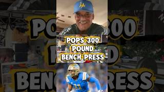 AGE 56 POPS BENCHING 300 POUNDS! JESUS IS HIM! #fitness #motivation #worldsstrongestman #jesus