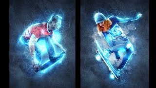 Абстрактный световой эффект в Фотошоп в стиле Renegade Action screenshot 4