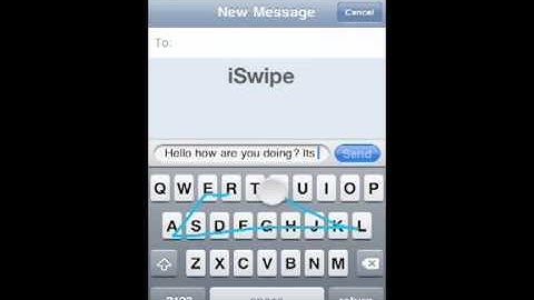 iSwipe (Swype Keyboard) Demo for iPhone, iPod, iPad