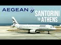 Aegean Airlines | Flying From Santorini to Athens in Economy | A320