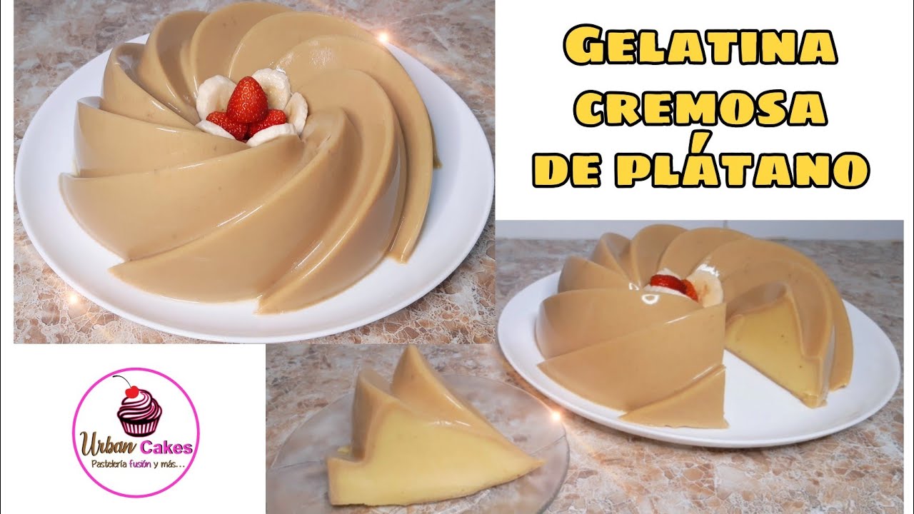 Gelatina cremosa de plátano 😋🍌|Fácil y deliciosa.