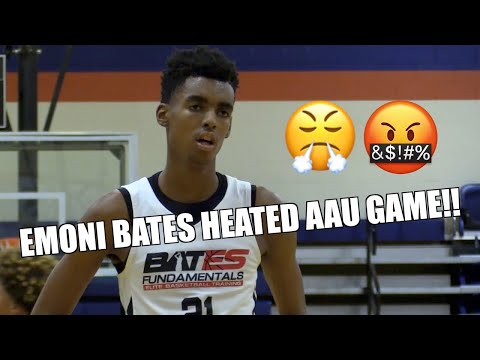 Emoni Bates HEATED AAU GAME! Fight Breaks Out & Emoni GOES OFF!!