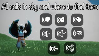 All calls in sky and where to find them! Sky cotl || guide