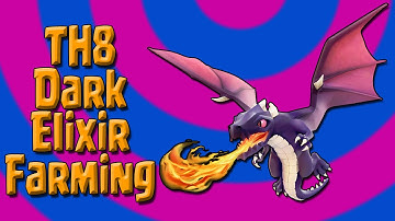 Clash of Clans - TH8 Dark Elixir / Trophy Strategy - GAIN LOOT AND CUPS WITH DRAGONS!