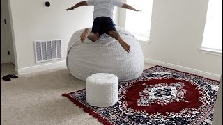 The Supersac Lovesac Review Giant Bean Bag Chair Unpacking Is Lovesac Worth It?