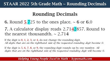 2022 STAAR Math ~ 5th Grade (Rounding Decimals)
