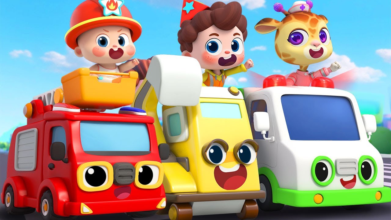 はたらくくるま🚒出動だ！ | イエス！ネオ | 赤ちゃんが喜ぶ歌 | 童謡 | 動画 | ベビーバス| BabyBus