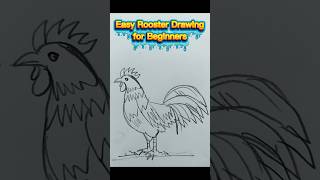 Easy Rooster Drawing for Beginners#trending #easydrawing #viralvideo#youtubeshorts #shorts #rooster