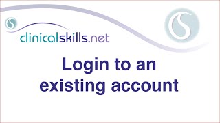 How to log in to an existing account