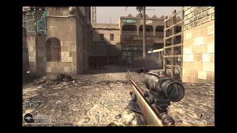 CoD 4 Begginer Practice (Pezbot) Sniper - QuickScope