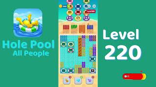 Hole Pool All People Level 220 Walkthrough 🎯 | Color Match Puzzle Gameplay | Mini Boss
