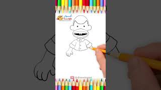 كيفية رسم وتلوين بوجى #رمضان_2023/عالم التلوينWie man zeichnet/How to draw Buggy #coloring