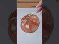 Red + green = tomato… so why does mine look ruined? 😅 #tomato #art #watercolor #shorts #fail