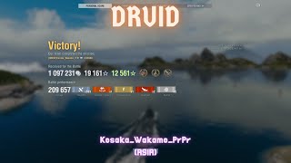 {Replay | 13.3}Tier 10 DD HMS Druid by Kosaka_Wakamo_PrPr(ASIA) - Carried with allied Colombo