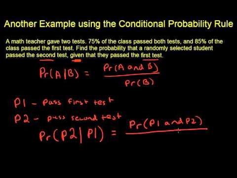 Another Example using the Conditional Probability Rule