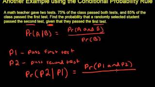 Another Example using the Conditional Probability Rule