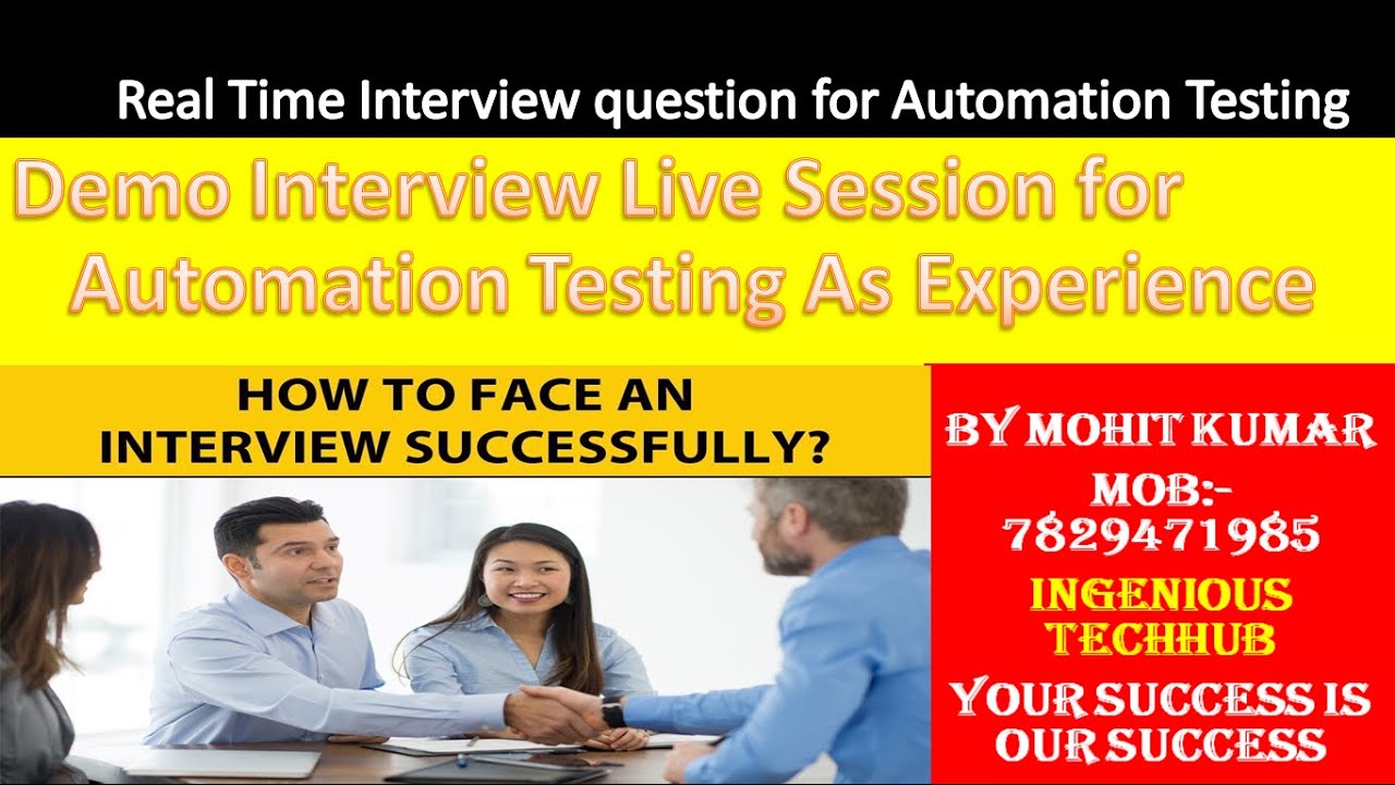 Real Time Interview Session for Automation Testing As Experience Part-4 ...