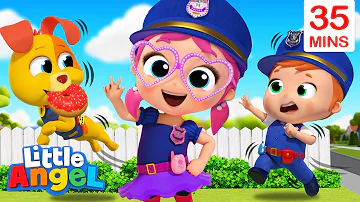 Jill’s A Police Officer! + More Little Angel Kids Songs & Nursery Rhymes