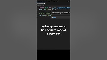 square root program in python #shorts