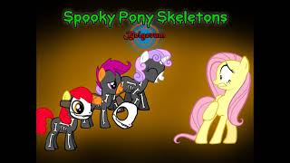 Spooky Pony Skeletons by Belgerum