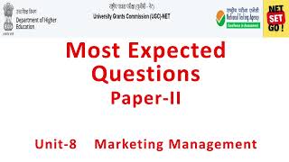 💥 UGC-NET (Paper-2) 🎯 Unit-8 Marketing Management | Practice Questions | #ugcnet #exam #ugcnetpaper1