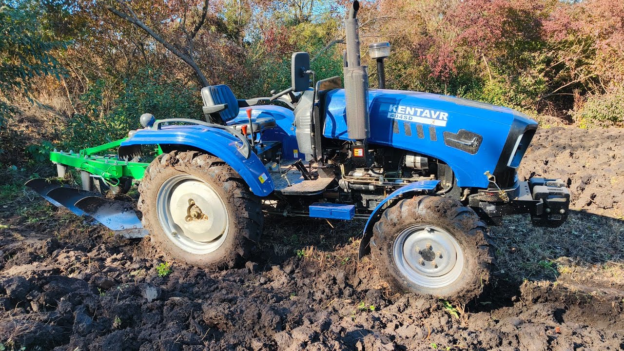 Перша оранка KENTAVR 404SD + Bomet 3 25, Налаштування нового плуга.