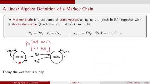 MATH 3191: Defining a Markov Chain