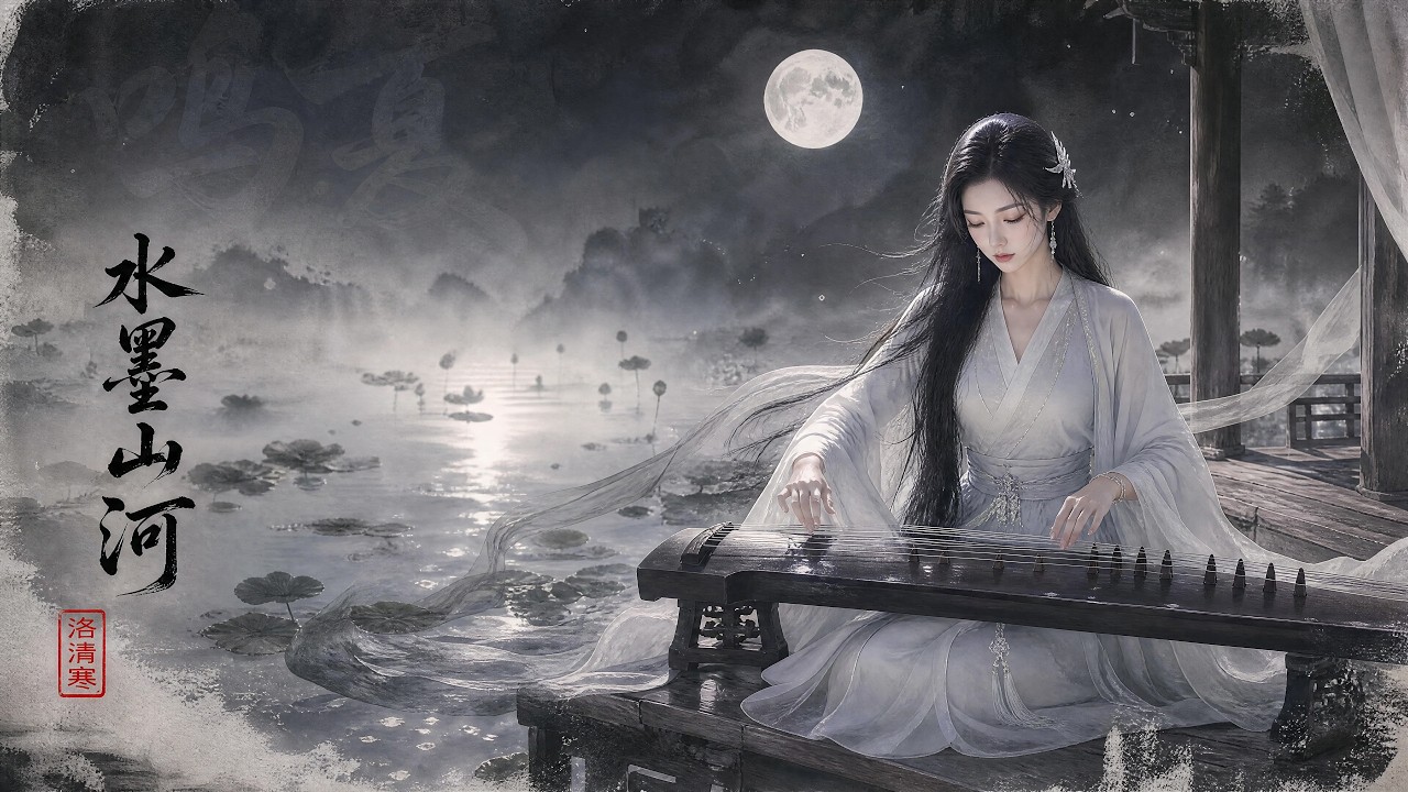 🏮 中国风纯音乐24/7 · 水墨山河| 古筝二胡笛箫· 放松专注助眠
