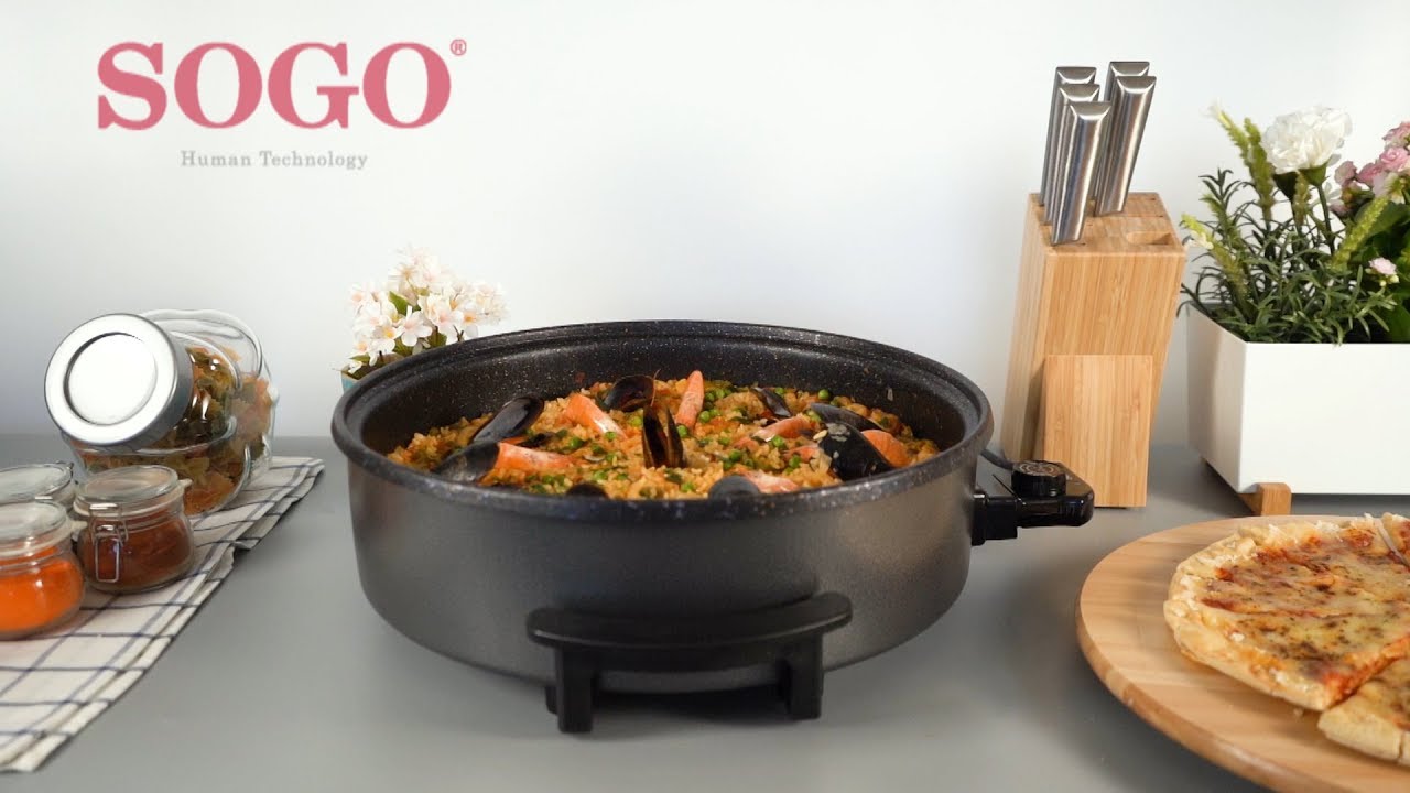 Compra SOGO Multicazuela Paellera Eléctrica Sogo de 1500W, 42cm - Pizza  Pan, Capa antiadherente