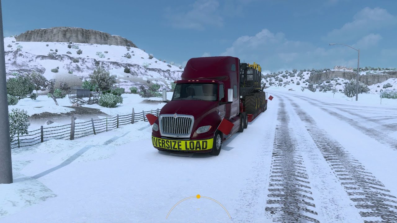 Long Haul Trucking in USA snow | American Truck Simulator Gameplay Full HD