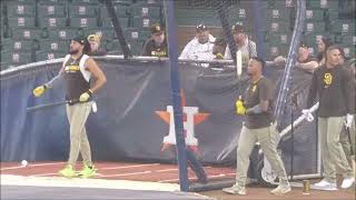 San Diego Padres batting practice: Tatis Jr., Machado, Arraez, Bogaerts, Maldy @ HOU...4/18/25