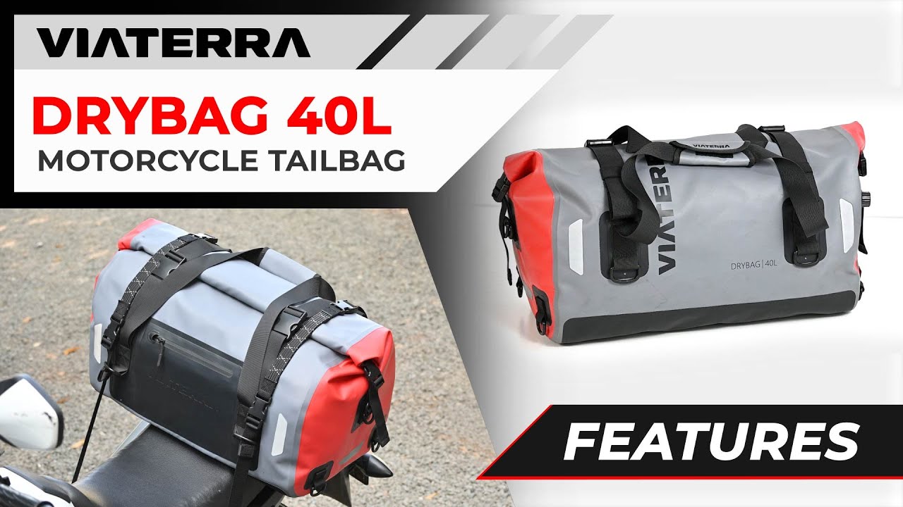 Dry Bag 40L Tail Bags For Motorbikes, Motorcycle Luggage Bag, Product  Feature Video